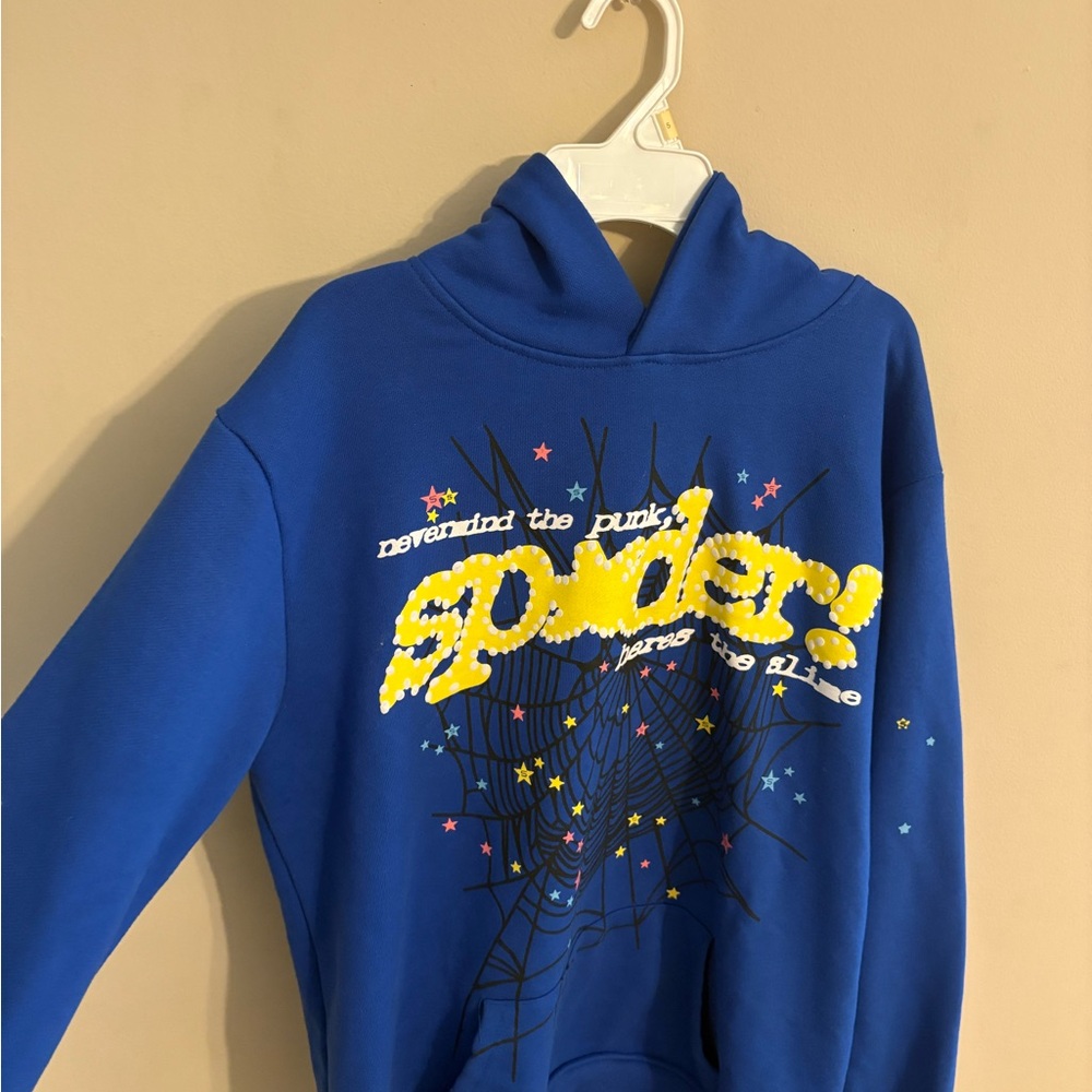 Blue Spider Graphic Hoodie